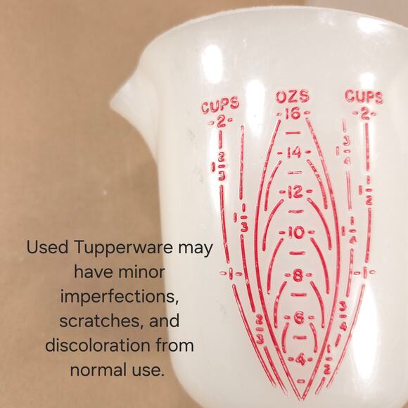 Tupperware Bundle #500 Mix-N-Store Measuring Pitcher #134 Measuring Cup - Picture 7 of 7
